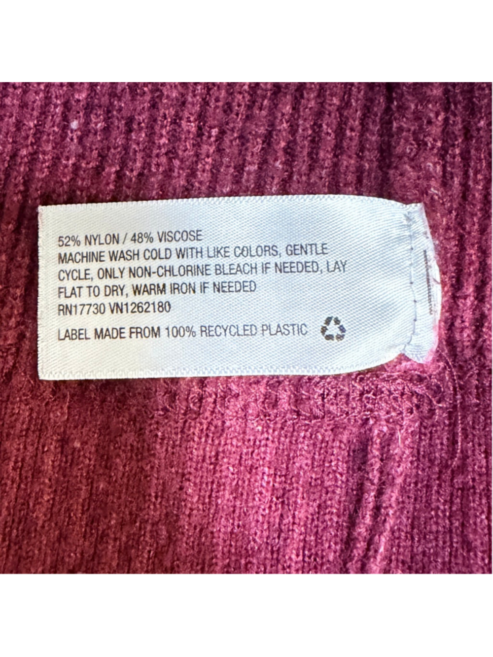 A New Day Women's Burgundy Rib-Knit Sweater Dress - Size XS - b8 - Picture 7 of 10